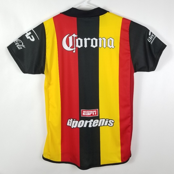 red and yellow soccer jersey